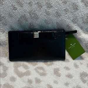 Kate Spade Black Wallet with Bow Detail
